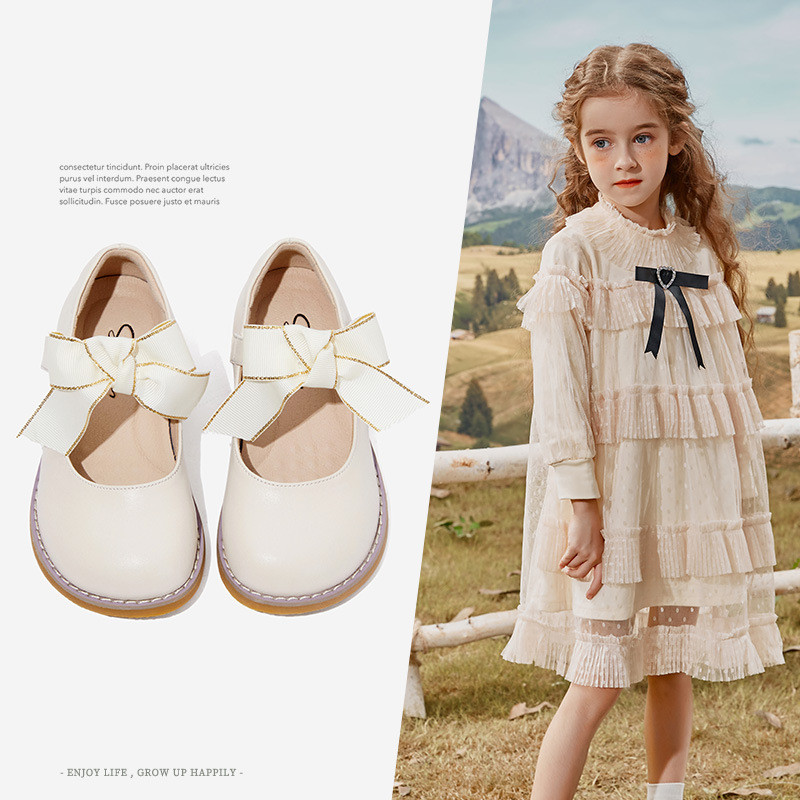 Zapatos de cuero estilo princesa para niñas