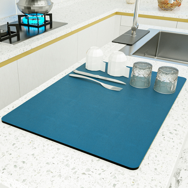 Tapete absorbente de cuero PU para cocina o baño, aislante y de drenaje