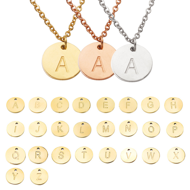 Collar con colgante de letra inicial para mujer