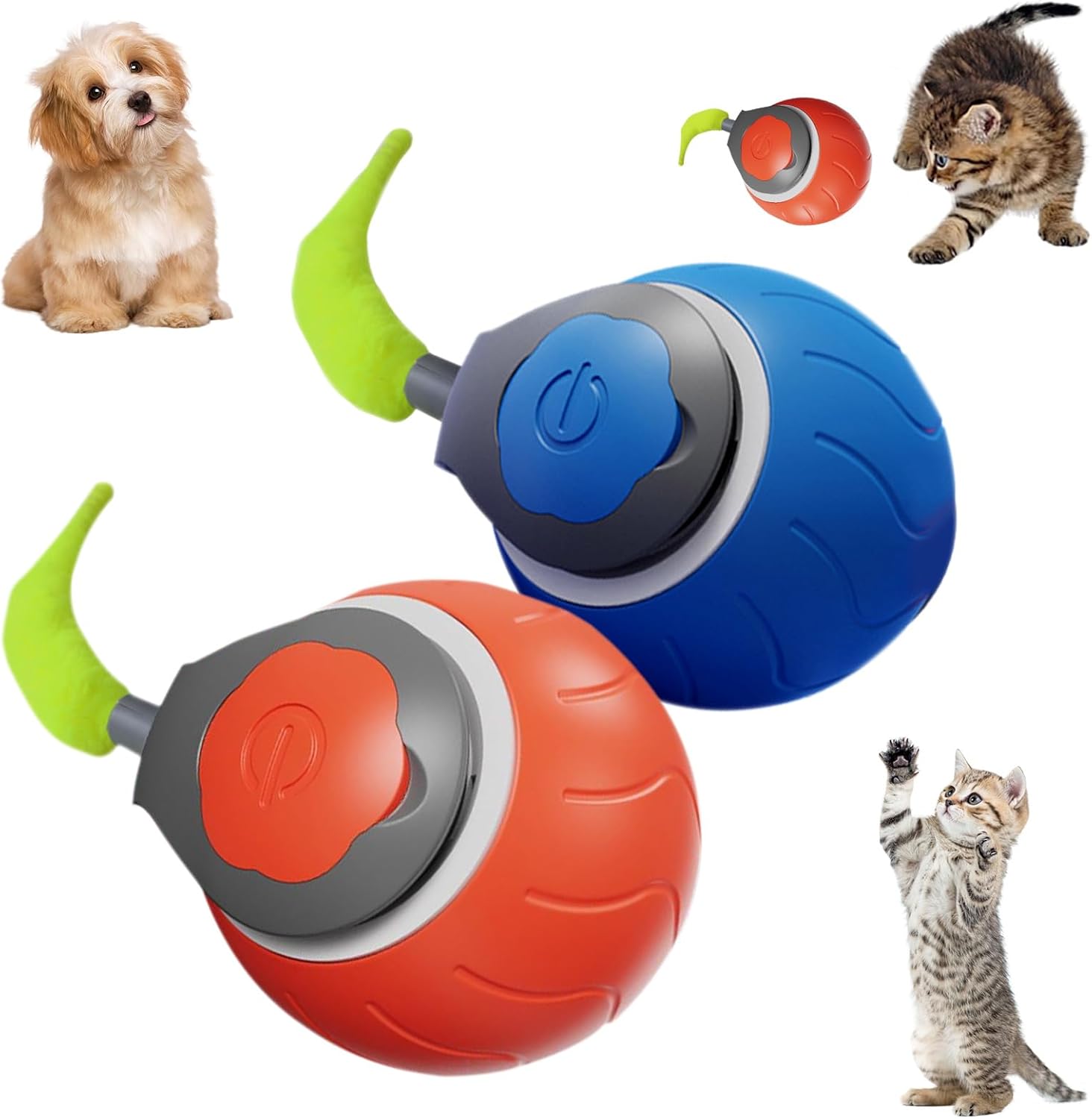 Pelota interactiva para gatos, con 2 velocidades, recargable USB