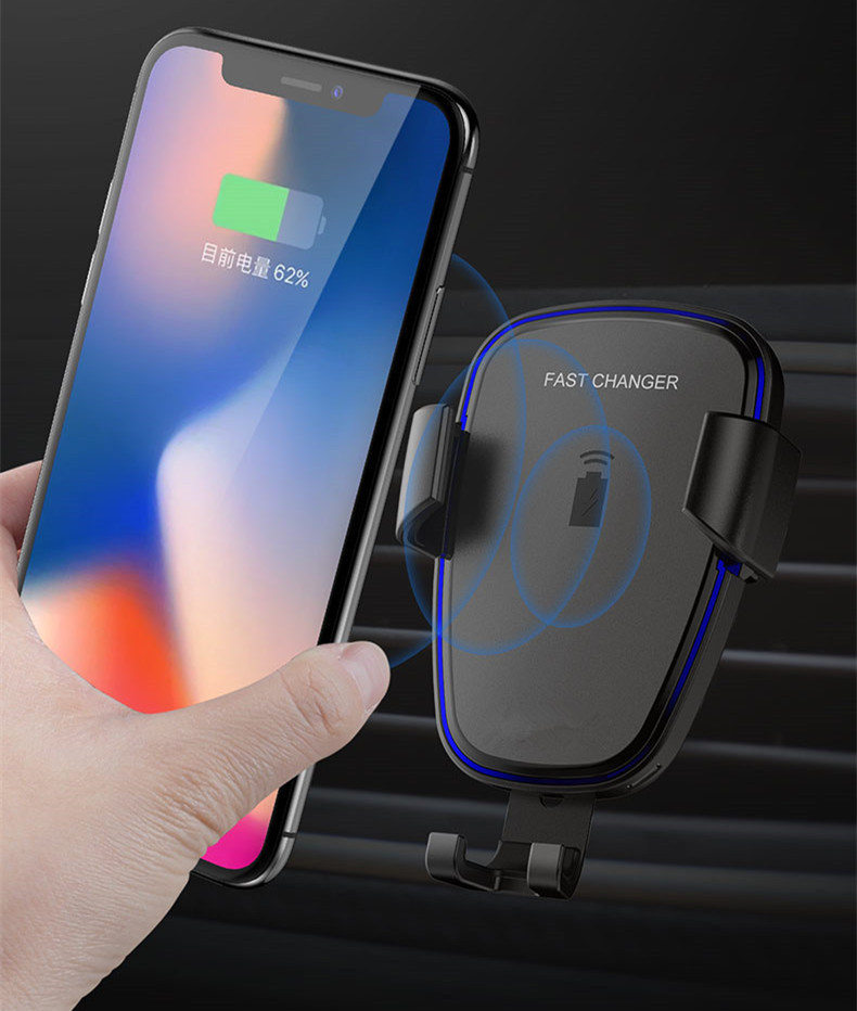 Soporte de carga inalámbrica para teléfono móvil en auto
