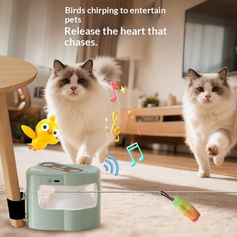 Juguete interactivo inteligente para gato: varita eléctrica con control remoto y sonido