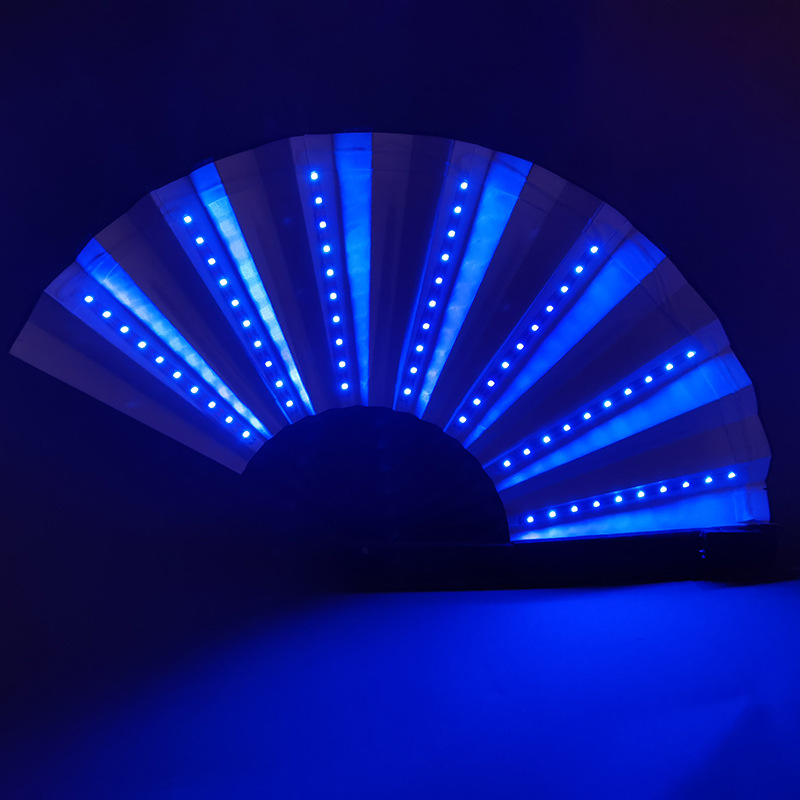 Abanico plegable LED luminoso de colores