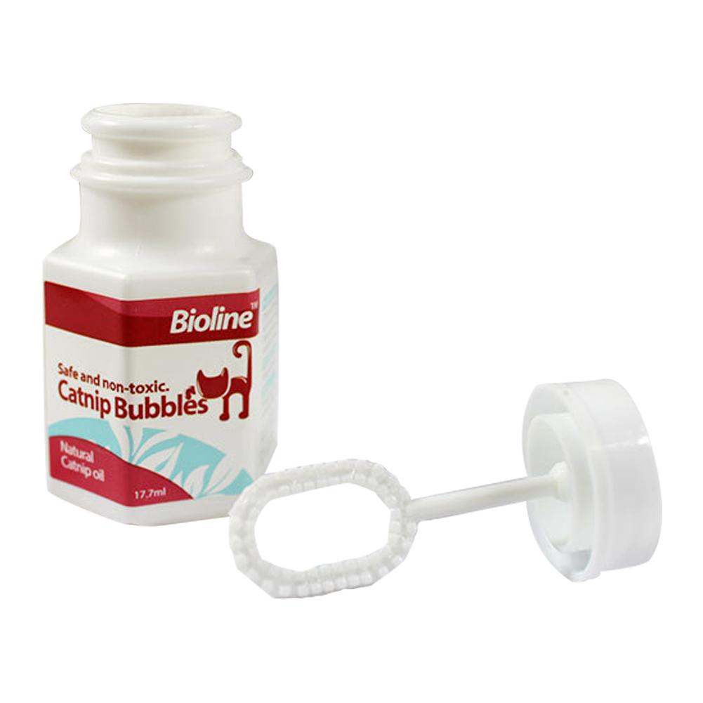 Juguete interactivo para gato que sopla burbujas