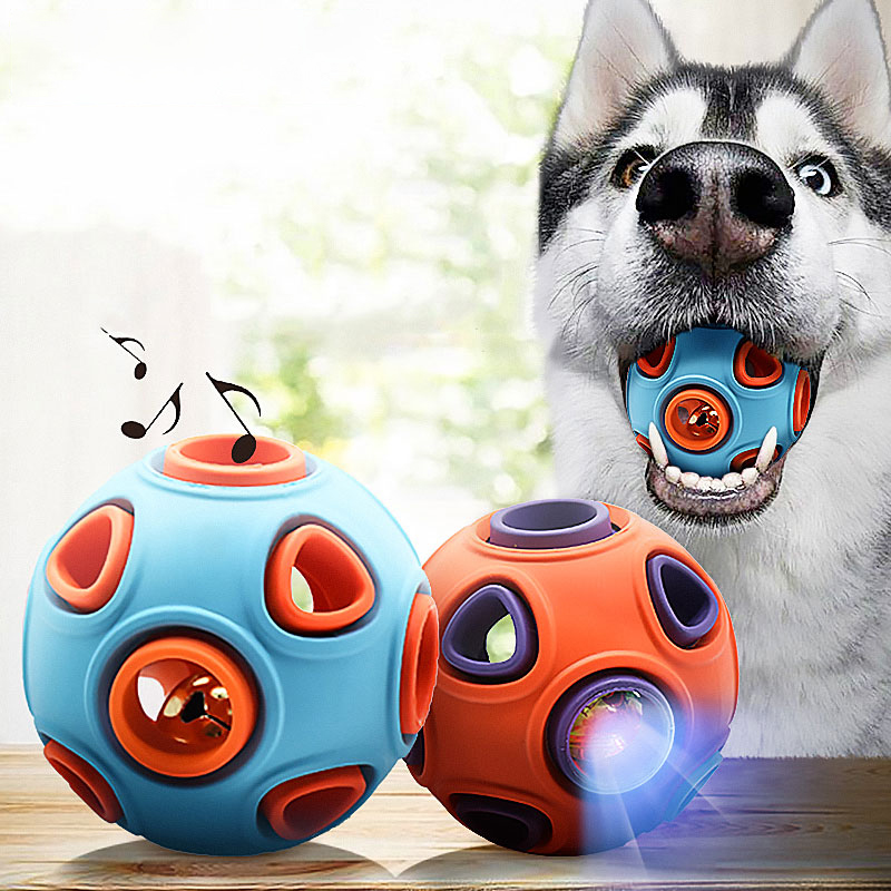 Pelota de juguete para perro luminosa con sonido