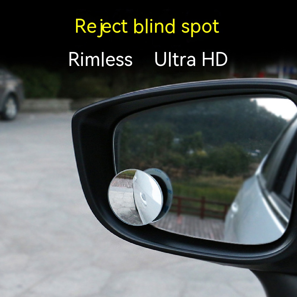Espejo retrovisor redondo reflectante para coche, ajustable 360 grados