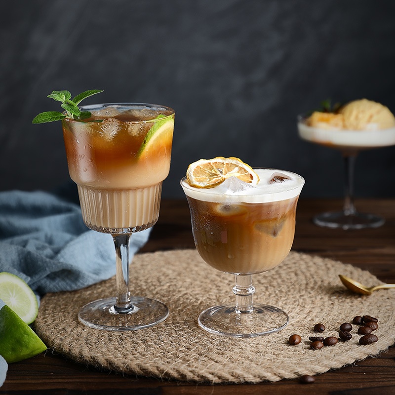 Copa de cristal para helado, postre o cóctel