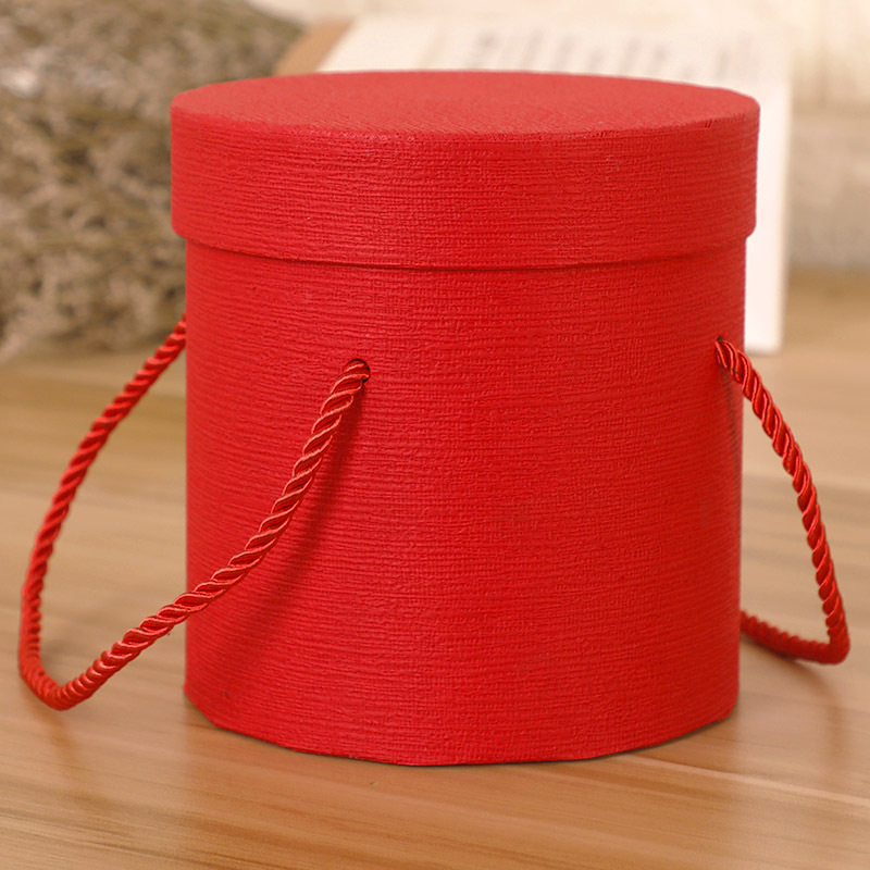 Caja de regalo redonda de dos piezas para flores