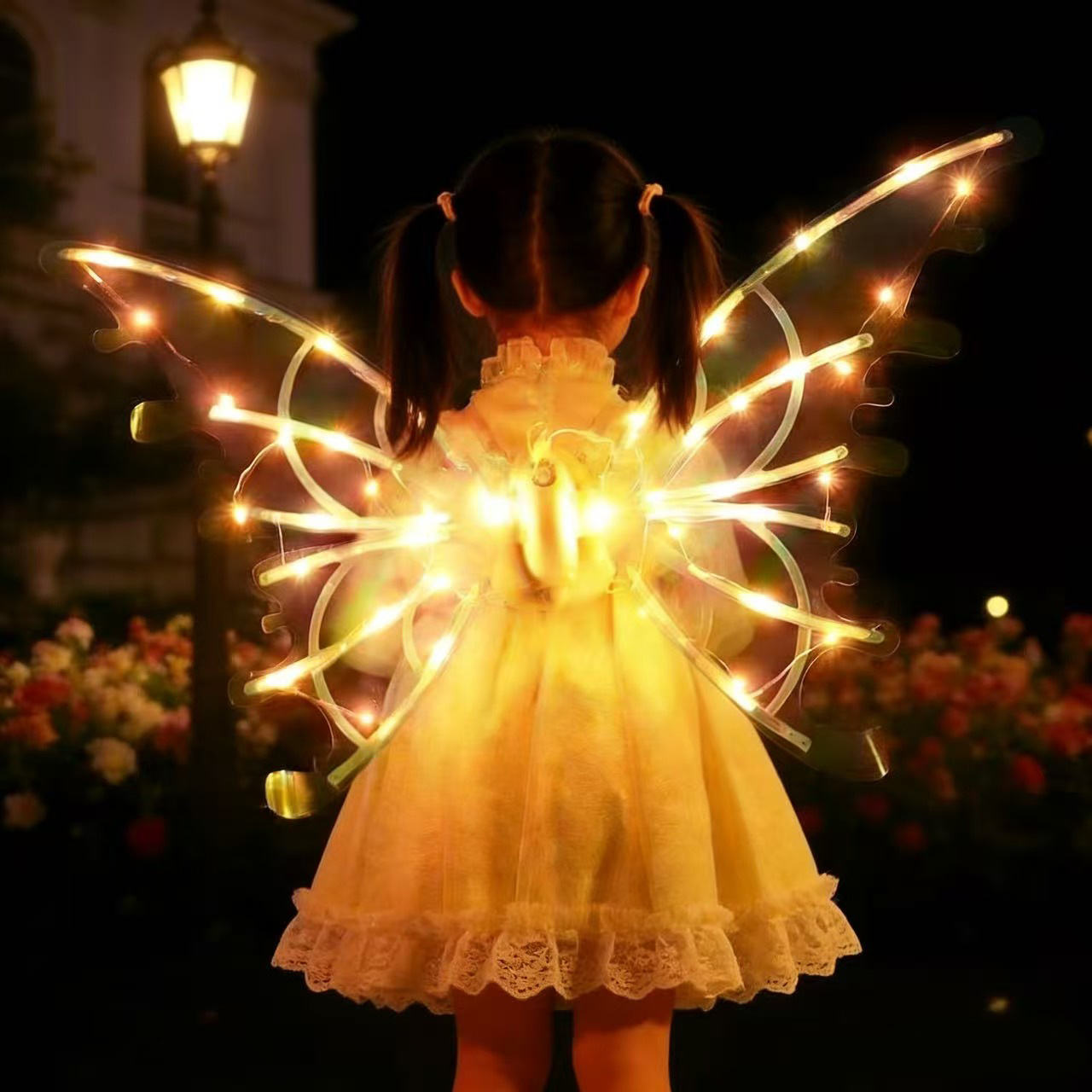 Alas de mariposa eléctricas de hada, adorno para la espalda