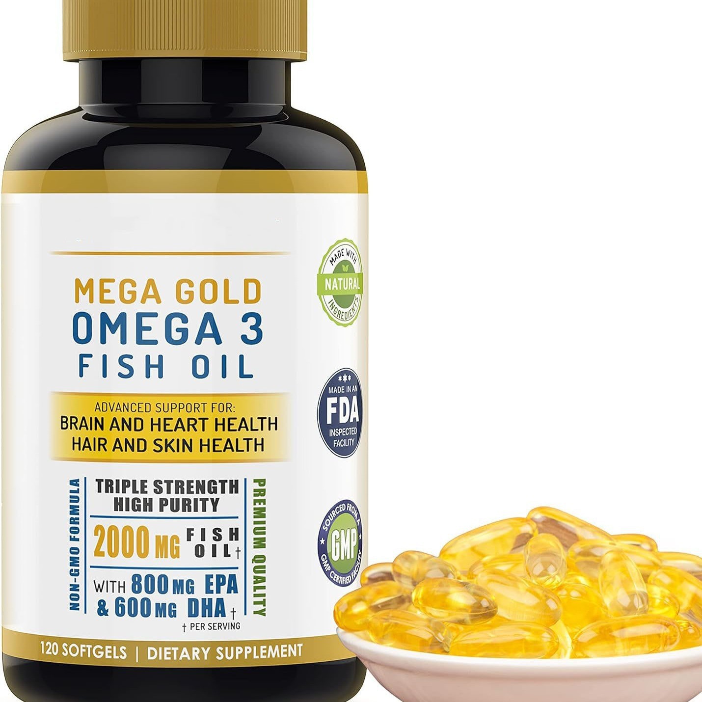 Cápsulas blandas de aceite de pescado y vitamina E