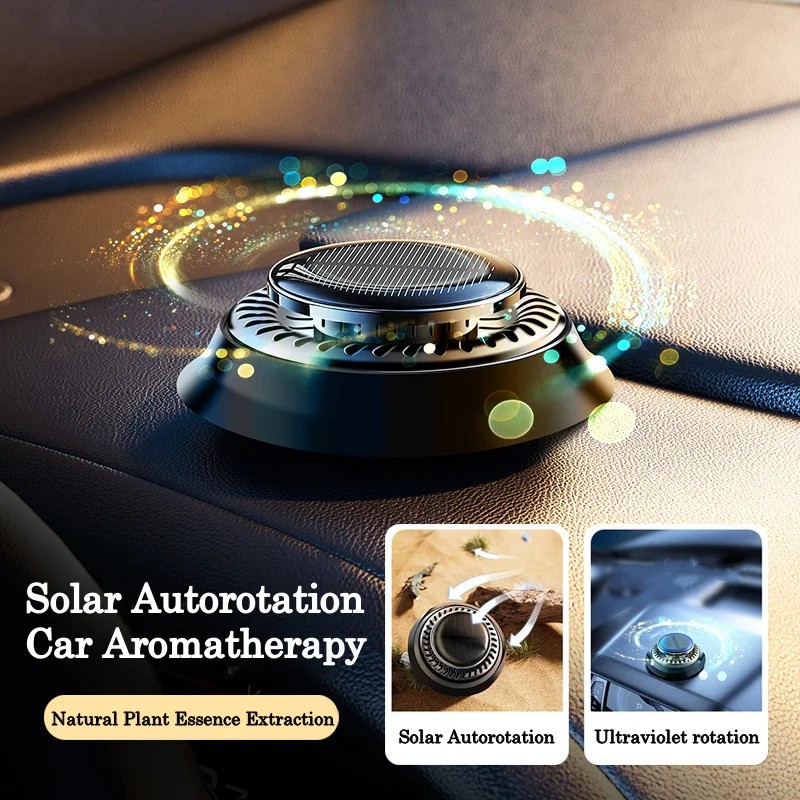 Ambientador solar giratorio para coche, doble anillo