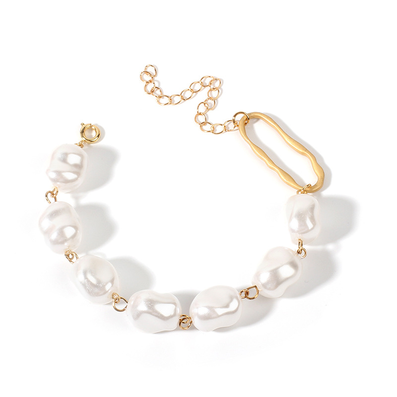 Pulsera de perlas barrocas irregulares