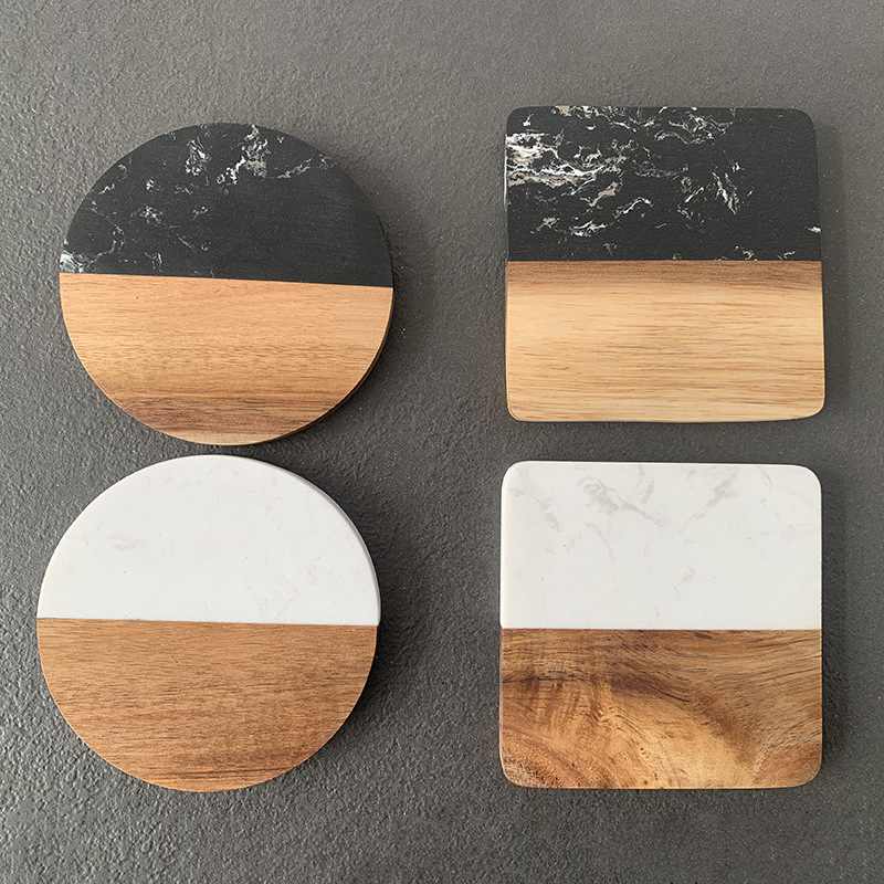 Posavasos de mármol creativo para protección térmica
