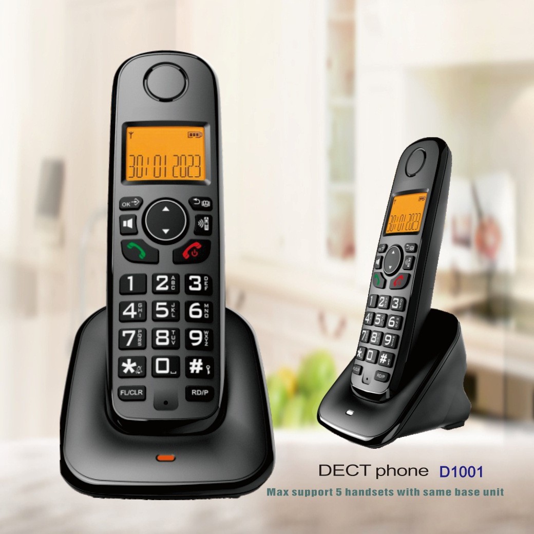 Teléfono DECT inalámbrico digital para oficina y hogar