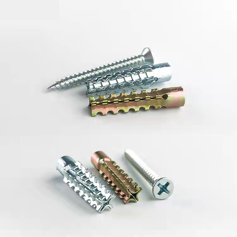 Tornillos de expansión metálicos dentados con púas
