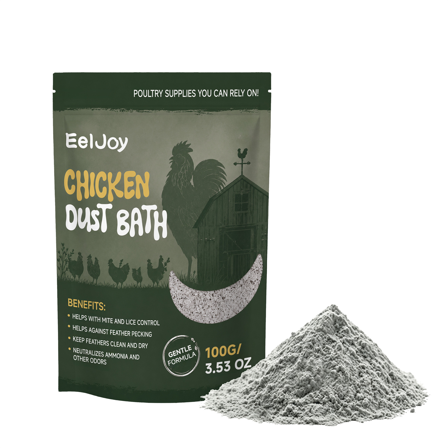 Bañera de polvo para pollos