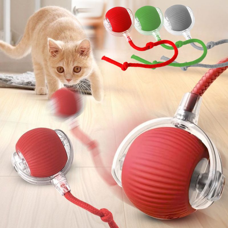 Pelota interactiva para gatos, rodante automática, recargable, inteligente, con sensor