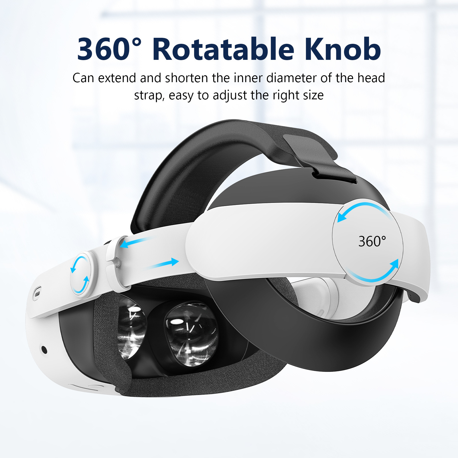 Diadema de repuesto ajustable Quest3S para gafas VR, cómoda y de descompresión