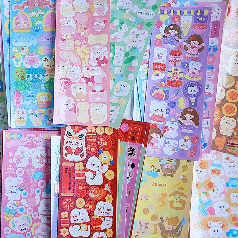 Calcomanías láser de PVC impermeables para diario y cuaderno