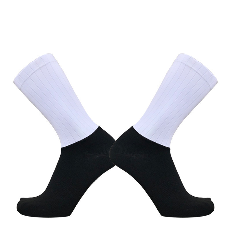 Calcetines aerodinámicos de ciclismo con silicona antideslizante para hombre y mujer