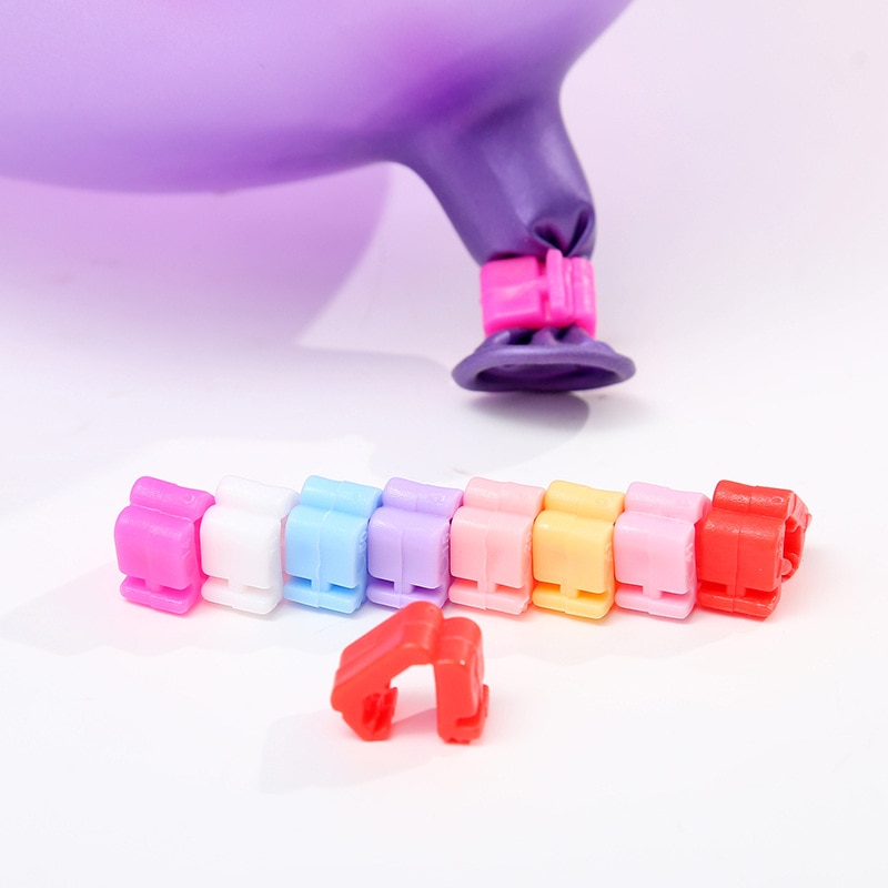 Clips de sellado para globos, 100 unidades, para decoración de fiestas