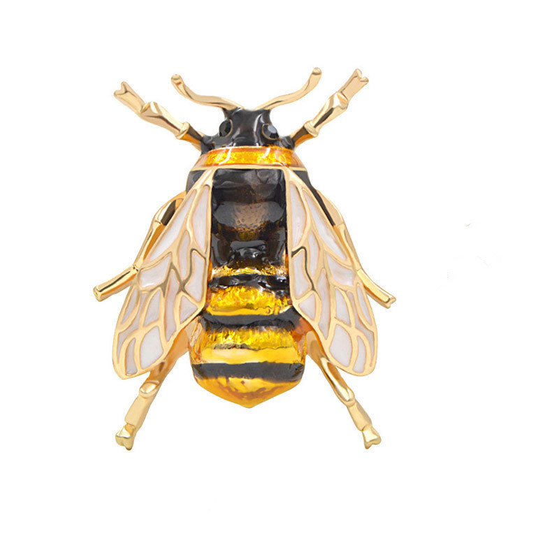Broche de abeja con efecto "Oil Drop" para cuello de vestido