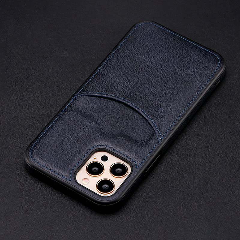Funda protectora de cuero para teléfono móvil, estilo ejecutivo