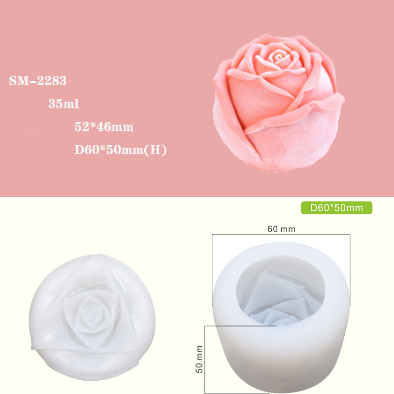 Molde de silicona para bolas de hielo de whisky con forma de rosa