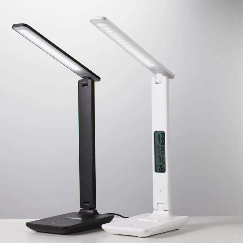 Lámpara de escritorio LED plegable con calendario perpetuo y carga táctil