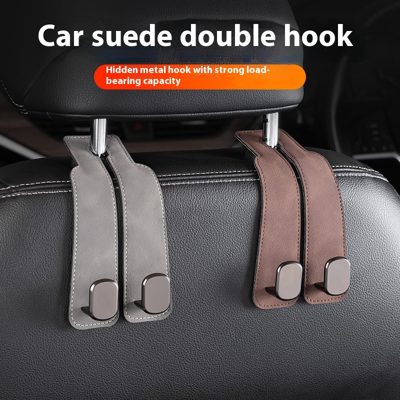 Gancho doble multifuncional para respaldo de asiento de coche