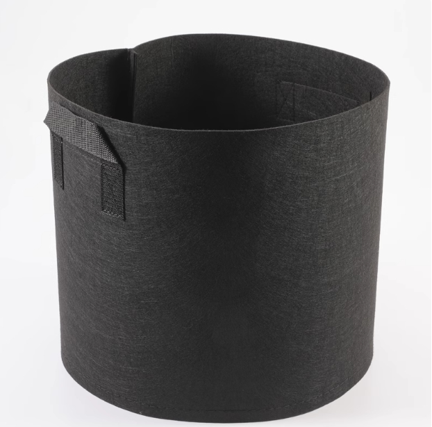 Bolsa de siembra de fieltro negra, 1 galón, sin asa (5 piezas)